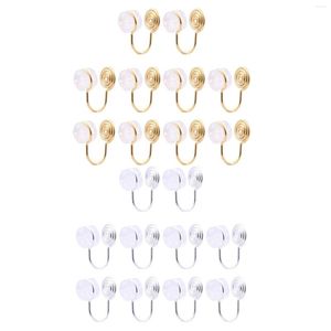 Backs Earrings 10Pcs Clip On Converters DIY Metal Replacement Ear Clips Handmade Painless Earring For Women Unisex