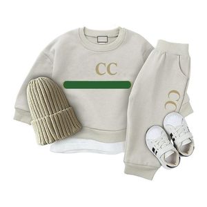 Kläderuppsättningar i Stock Designer Kids Baby Boys Girls Sweater Suit Tops Pants Two-Piece Drop Delivery Maternity Dhns6