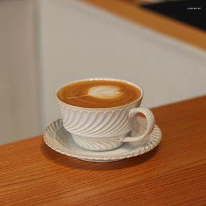 Filiżanki spodki Vintage japońskie kuchnia wielokrotnego użytku podróż do herbaty ceramika estetyczna estetyczna taza ceramica kawa zestaw kawy