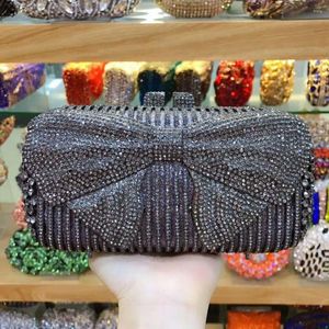 Evening Bags XIYUAN Red/silver/sky Blue/gold/black/grey/purple Crystal Clutch For Women Wedding Party Dinner Handbags And Purse