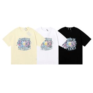 2023夏のメンズコットン半袖Tシャツ新しいファッションブランドルースハーフスリーブメンズサマーソリッドカラーまたはヒップホップ衣類v13