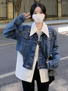 Women's Jackets Women All-match Spring Prevalent Creativity Ulzzang Daily Streetwear Attractive Solid Holiday Students Turn-down Collar