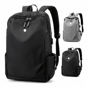 Designer LL Backpack Yoga Bags Backpacks Laptop travel Outdoor Waterproof Sports Bags Teenager School Black GreyPCLY#271e