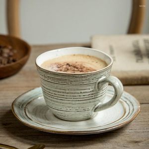 Fincan tabakları lüks estetik espresso vintage çin kabarcık çay içecek mutfak tazas para el kafe seti