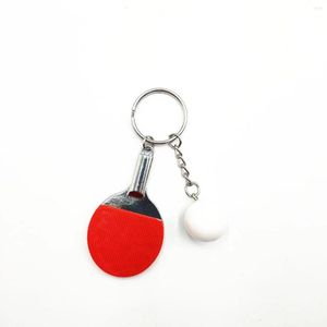 Keychains Mini Table Tennis Racket Keyring Pendant Fan Souvenir Sports Activity Gift