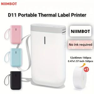 Niimbot D11 Etiket Makinesi Makine Termal Sticker Yazıcısı 1 Rulo 0.47 