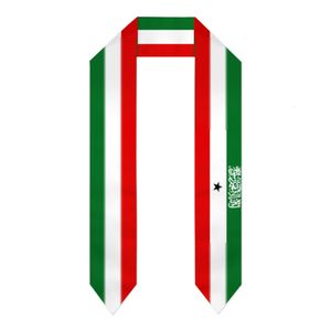 Sciarpe Graduation Sash Sciarpa con bandiera del Somaliland Scialle Stola Blu zaffiro con nastro accessorio per abito da scapolo a strisce stellari 18014cm 230801