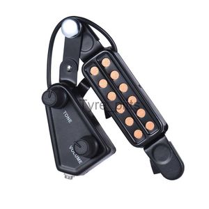 MP3/4 Docks Cradles 12-hole Sound Hole Acoustic Guitar Pickup Magnetic Transducer with Tone Volume Controller Audio Cable Guitar Accessories x0731
