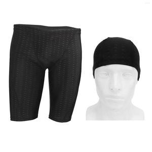男性用水着の男性水泳ショーツと防水性調整可能なウエストストラップクイック乾燥水泳パンツ