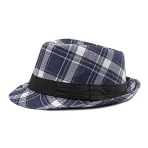 Chapéus de aba larga balde primavera e verão boné fedoras para mulheres homens unissex panamá algodão poliéster 5658 cm padrão xadrez estilo jazz LM0102 230801