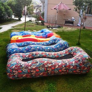 Camp Furniture Inflatable Lazy Air Sofa Bed Folding Beach Chair Mattress Lounger Camping Chaise Longue Travel Waterproof Outdoor