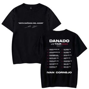 Мужские футболки Ивана Корнехо футболка Danado US Tour 2023 Merch Crewneck Tee Tee Женщины мужская футболка хип-хоп одежда J230731