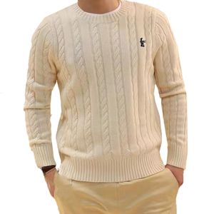 Erkek Sweaters Yüksek kaliteli erkek 100 pamuk kazak uzun kollu örgü dış giysiler moda ince erkek geyik üstleri 230731