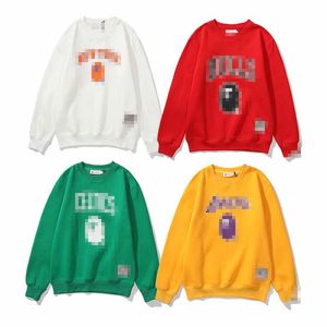 Bathing Ape New Autumn and Winter Men's Casual Cartoon Plush Round Neck Black Sweater Bathing Ape Hooded White