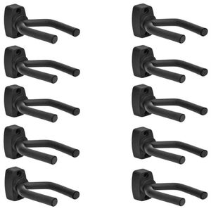 10Pcs Guitar Stand Hanger Holder Hook Rack Montaggio a parete Home Studio Display per ganci per basso Rails225S