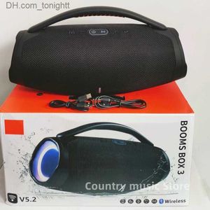 Portabla högtalare Portable Waterproof 100W Högeffekt Bluetooth-högtalare RGB Color Light Wireless Subwoofer 360 Stereo Surround TWS BOOM BOX Z230801