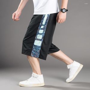 Men's Jeans Youth Loose Basketball Pants Outdoor Casual Sports Shorts Knee Cap Quick Drying