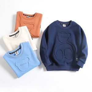 Hoodies Sweatshirts Children's Cartoon Bear Pullover Top Korean Fashion Style Men's and Women's Baby Sweater 230801