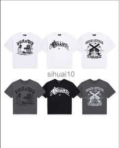 Herr t-shirts 2023 gotisk casual bomull kort hylsa t shirt herrar punk streetwear y2k hip hop vintage grafiska tryck tees harajuku män kläder j230731