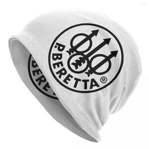 Berets Beretta Military Gun Lover Skullies Beanies Hats Goth Men Women Outdoor Caps Warm Multifunction Bonnet Knitting