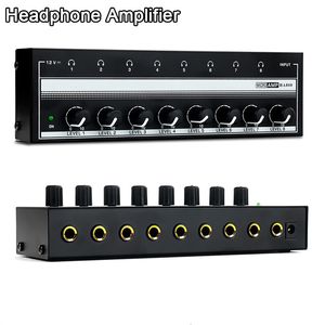 Headphones Earphones Portable UltraCompact 8Channel Headphone Audio HA800 Stereo Amplifier Mixer for Outdoor Performance Small Concert 230801
