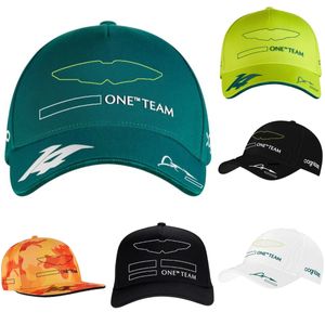 F1 2023 Official Team Cap Green Formula 1 Drivers Racing Caps Fans Casual Fashion Embroidered Baseball Caps Outdoor Sports Curved Hat