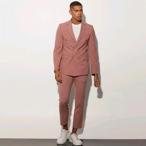 2023 Herren Smoking Zweireiher Anzug für Beast Man Spitze Revers Blazer Jacke Hosen 2 Stück Formelle Kostüm Homme Suits226B