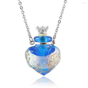 Pendant Necklaces 1PC Glass Bottle Vial Pendants Pet Hair Locket Urn Necklace For Ash Memorial Jewelry