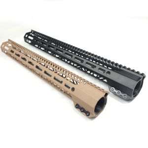 17 tum AR10 (.308) Klämmonteringstyp MLOK Handguard lägre profil All Vinkel/kant CNC CHARMFERING DESIGN FLH308-17B/T