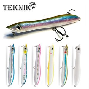 Приманки заманивает Teknik Popper Fishing Lure 100 мм 140 -мм патчеко плавучих мастеров искусственной жесткой приманки Catchinko 100 Leurre de Surface Pля 230801