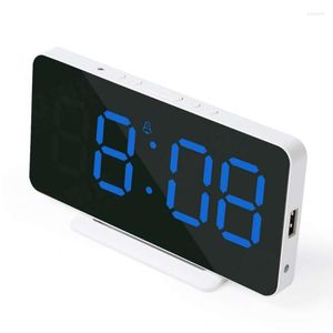 Orologi da tavolo Sveglia digitale a LED Snooze elettronico Display dell'orologio da tavolo Sveglia forniture per soggiorno Camera da letto Scrivania