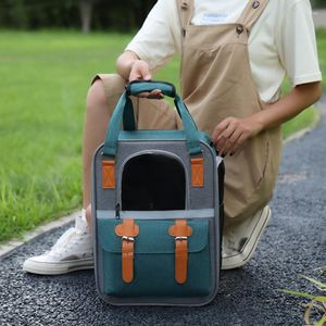 Cat Carriers Fashion Colorful Backpack Convenient Shoulders Carrier Visual Window Basket Breathable Comfortable Cats Cage