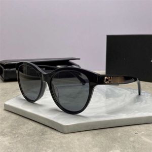 2024 New luxury designer sunglasses Small Fragrance Letter Leg Personalized Net Red ins Same Round Frame Sunglasses for Women ch5458