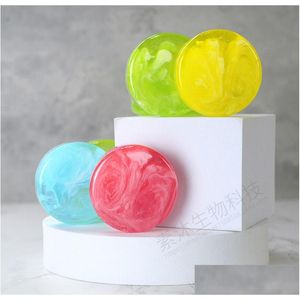 Sapone fatto a mano Foglia d'oro 24 carati Olio essenziale di limone Rosa Tea Tree Bagno di sale marino Colorf Strumenti per la cura del corpo del viso Drop Delivery Salute Bellezza Dhftg