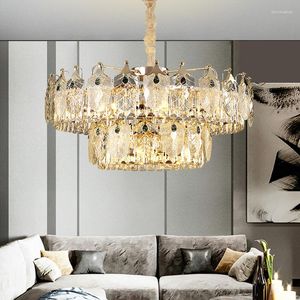 Chandeliers Leaves Crystal Dimmable LED Lights Modern Ceiling Lustres Pendant Lamps Home Decoration For Living Room Decor