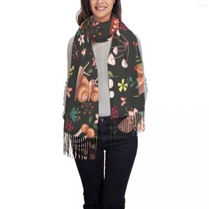 Scarves Women Whimsical Mushrooms Snails Butterflies Ladybugs Scarf Winter Shawls Thin Wrap Lady Tassel Warm Hairy Bufanda