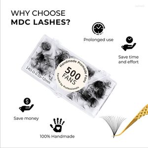 False Eyelashes 500 Premade Fans Pointy Base Lash Handmade Individual Loose Bulk Volume Slim Stem Sharp Eyelash Extension