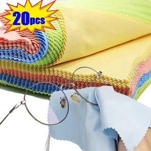20Pcs Glasses Cleaning Cloth High Quality Microfiber Lens Glasses Cleaner Mobile Phone Screen Cleaning Wipes Eyewear Accessories