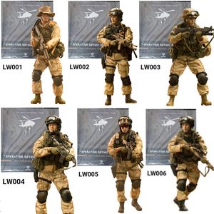 Åtgärdsleksakssiffror i Sotck Crazy Figur 1 12 WWII U S Army Task Force Ranger Gothic Serpent Male Solider 6 