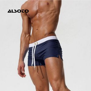 Roupa de banho masculina ALSOTO Roupa de banho masculina Shorts de marca Cuecas masculinas Fato de banho de verão Sexy Mayo Sunga Shorts de praia Stroj Kapielowy Badpak 230801