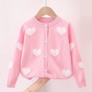 プルオーバー秋の冬の赤ちゃんの幼児服女の子のセーター編みセーターカーディガン長袖コートキッズジャケット子供アウター230731