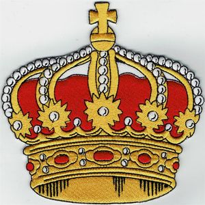 Custom An Crown Ricamo Iron Sew On Jacket Patch Big Size 5 Piece For Full Backiing S334V