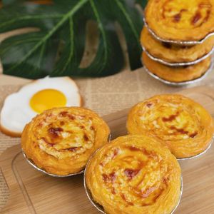 Decorative Flowers Simulation Cake Model Fake Fruit European Egg Tart Dessert Window Decoration Ins Food Pography Road