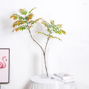 Decorative Flowers Plastic Simulation Wisteria Leaf Plant Fake Flower Nantian Bamboo Dining Table Decor Artificial Green Plants Home