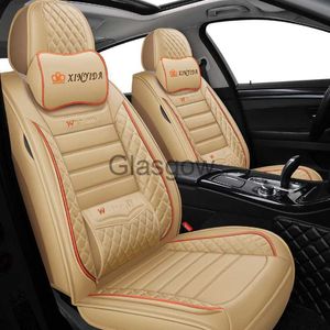 カーシートブラックレザーユニバーサルオートカーシートカバーボルボXC90 S60 V40 C30 S80 S40 V50 V60 V70 XC40 V90アクセサリーX0801