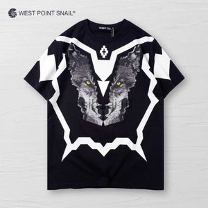 Męskie koszulki mężczyzn Kobiety T-shirty Wolf Graphic Animals Drukuj pary koszulki swobodny gotycki hip-hop punkowy o-deter-deter-cloth krótkie topy J230731