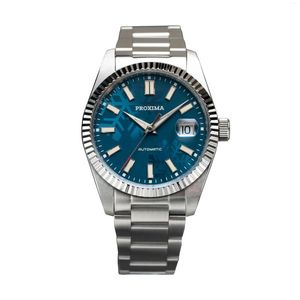 Наручительные часы Proxima Men Luxury Watch Автоматические механические наручные часы 100 М водонепроницаемые BGW-9 Светящая пузырька