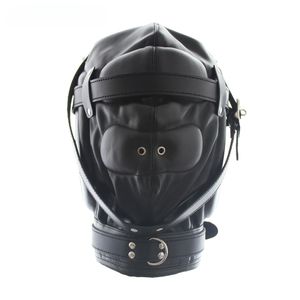 Bondage Leather Sponge Restraint Masks Dog Headgears Head Hoods Fully Enclosed Erotic Fetish BDSM Couples Slave Sex Bondage 230801