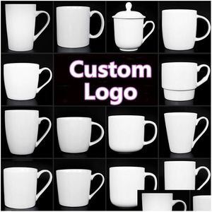 Coffeware Setleri Seramik Kahve Kupa Özel Logo Bir FL Desen Çemberi Mevcut Her Tür ve Renk Boyutları PACKAING DRAIN TESLİM HOM DHGM1