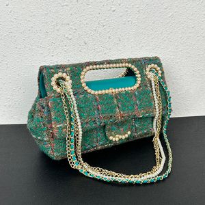 Стильная женская сумка для плеча жемчужина многоцепочечная роскошная сумочка сумки для кроссбакса